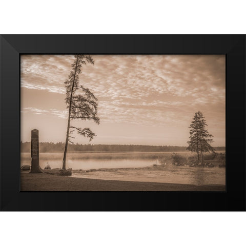 USA-Minnesota-Itasca State Park-Mississippi Headwaters Black Modern Wood Framed Art Print by Hawkins, Peter