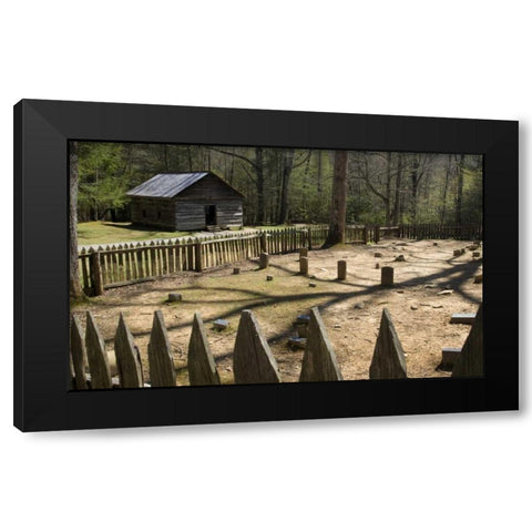 TN, Great Smoky Mts Little Greenbrier School Black Modern Wood Framed Art Print by Kaveney, Wendy