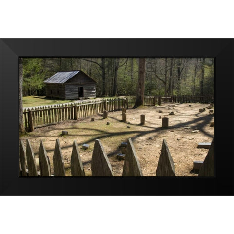 TN, Great Smoky Mts Little Greenbrier School Black Modern Wood Framed Art Print by Kaveney, Wendy