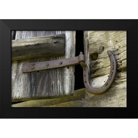 TN, Great Smoky Mts Horseshoe hinged window Black Modern Wood Framed Art Print by Kaveney, Wendy