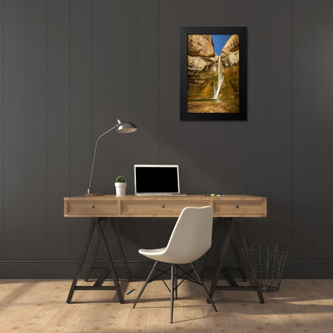 UT, Grand Staircase Escalante, Calf Creek Falls Black Modern Wood Framed Art Print by Illg, Cathy and Gordon