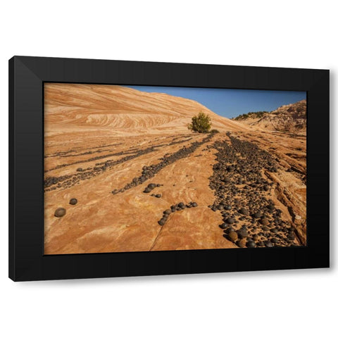UT, Grand Staircase Escalante NM Moki marbles Black Modern Wood Framed Art Print with Double Matting by Illg, Cathy and Gordon