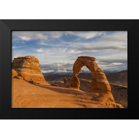 USA, Utah, Arches NP Delicate Arch at sunset Black Modern Wood Framed Art Print by Illg, Cathy and Gordon