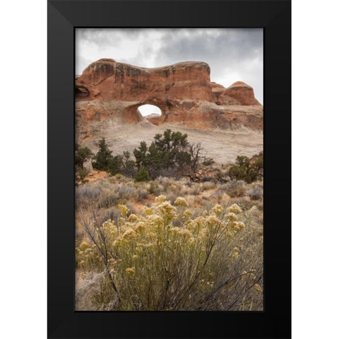 USA, Utah, Arches NP Scenic of Tunnel Arch Black Modern Wood Framed Art Print by Illg, Cathy and Gordon