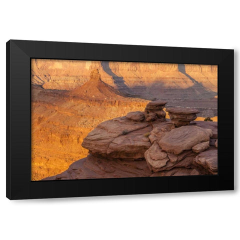 Utah, Dead Horse Point SP Sunrise on canyon Black Modern Wood Framed Art Print by Illg, Cathy and Gordon