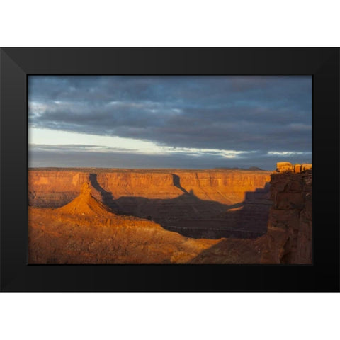 Utah, Dead Horse Point SP Sunrise on canyon Black Modern Wood Framed Art Print by Illg, Cathy and Gordon