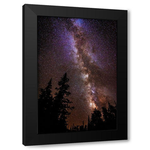 Milky Way over Cedar Breaks National Monument-Utah-USA Black Modern Wood Framed Art Print by Bishop, Russ