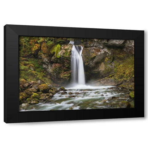 Lazy Bear Falls-Mount Baker-Snoqualmie National Forest-North Cascades-Washington State Black Modern Wood Framed Art Print with Double Matting by Majchrowicz, Alan