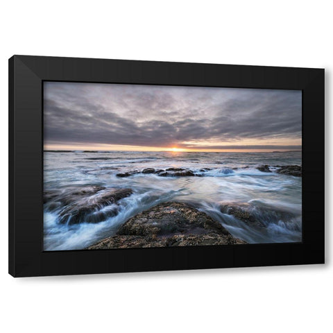 Kalaloch Beach 4 at sunset-Olympic National Park-Washington State Black Modern Wood Framed Art Print with Double Matting by Majchrowicz, Alan