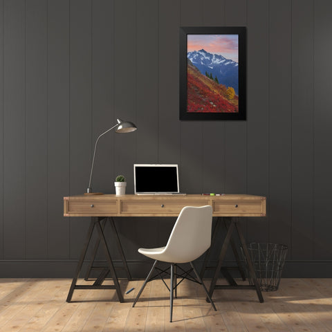 WA, Mount Baker Wilderness View of Mount Shuksan Black Modern Wood Framed Art Print by Paulson, Don
