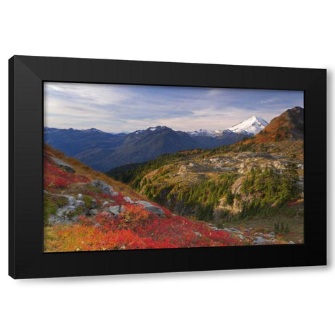 WA, Mount Baker Wilderness View of Mount Shuksan Black Modern Wood Framed Art Print with Double Matting by Paulson, Don