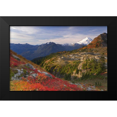 WA, Mount Baker Wilderness View of Mount Shuksan Black Modern Wood Framed Art Print by Paulson, Don