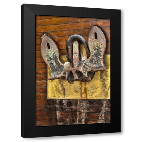 Washington, San Juan Islands Boat anchor Black Modern Wood Framed Art Print by Paulson, Don