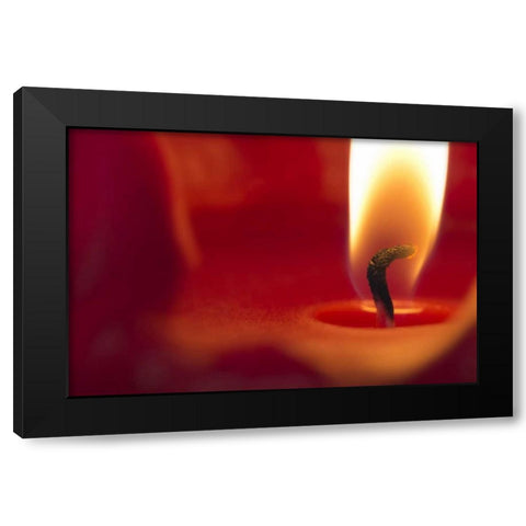 Washington, Seabeck Close-up of candle flame Black Modern Wood Framed Art Print with Double Matting by Paulson, Don