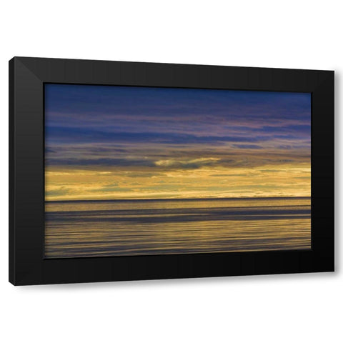 Washington Sunrise on Strait of Juan de Fuca Black Modern Wood Framed Art Print by Paulson, Don