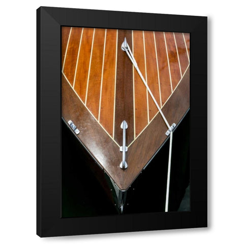 WA, Boat bow at a Wooden Boat Festival Black Modern Wood Framed Art Print with Double Matting by Paulson, Don