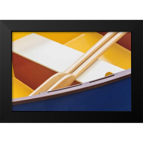 WA, Boat detail at the Wooden Boat Festival Black Modern Wood Framed Art Print by Paulson, Don