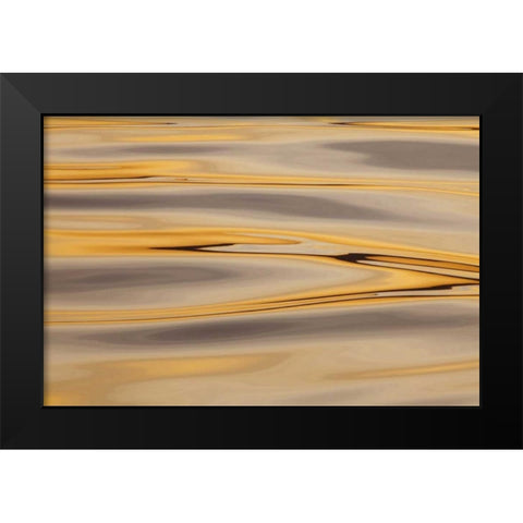 Alaska, Cross Sound Sunset reflections on water Black Modern Wood Framed Art Print by Paulson, Don