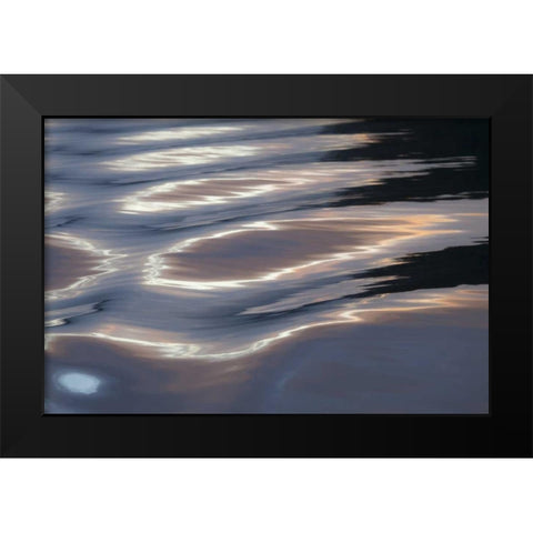 Canada, BC, Sunset on water wave patterns Black Modern Wood Framed Art Print by Paulson, Don