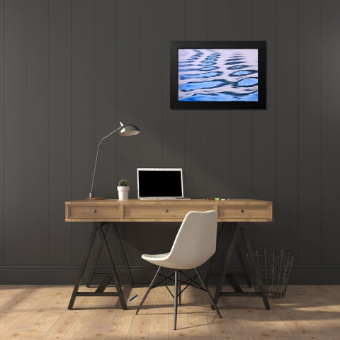 Canada, BC, Patterns in boat wake Black Modern Wood Framed Art Print by Paulson, Don