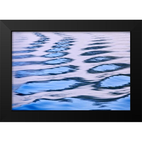Canada, BC, Patterns in boat wake Black Modern Wood Framed Art Print by Paulson, Don