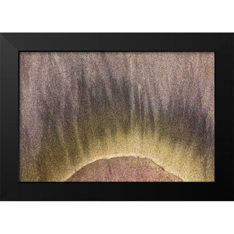 Oregon, Devils Punchbowl SNA Abstract patterns Black Modern Wood Framed Art Print by Paulson, Don
