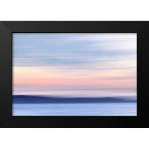 Washington, Hood Canal Abstract of ocean and sky Black Modern Wood Framed Art Print by Paulson, Don