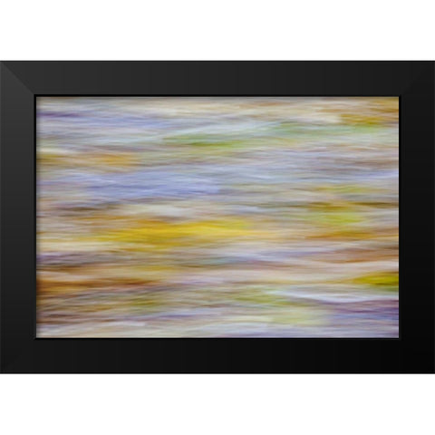 WA, Seabeck Motion blur of fall leaves on beach Black Modern Wood Framed Art Print by Paulson, Don