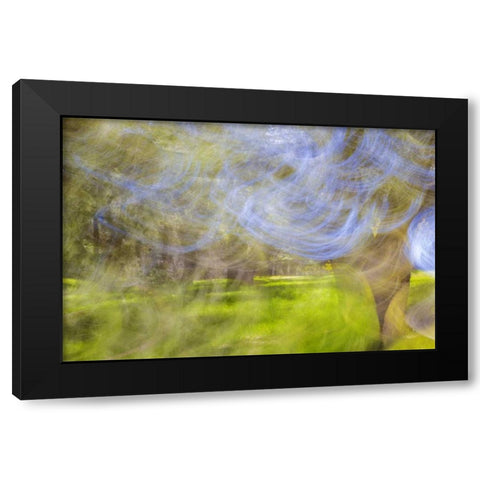 Mexico, Tecate Motion blurred outside abstract Black Modern Wood Framed Art Print with Double Matting by Paulson, Don