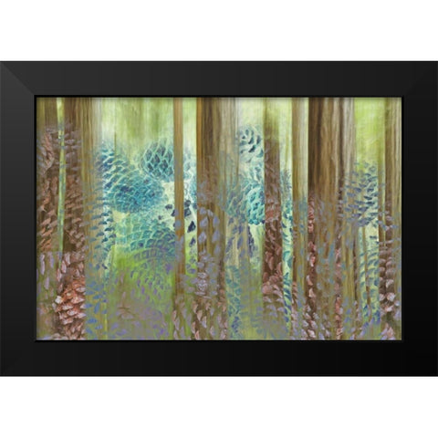 WA, Seabeck Collage of pine cones and trees Black Modern Wood Framed Art Print by Paulson, Don