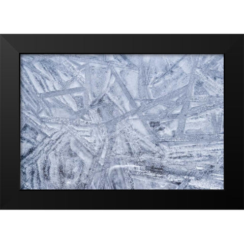 USA, Washington State, Seabeck Patterns on ice Black Modern Wood Framed Art Print by Paulson, Don