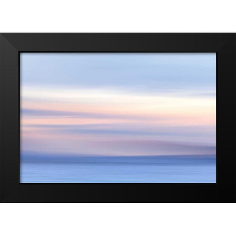 Washington, Hood Canal Abstract of ocean and sky Black Modern Wood Framed Art Print by Paulson, Don