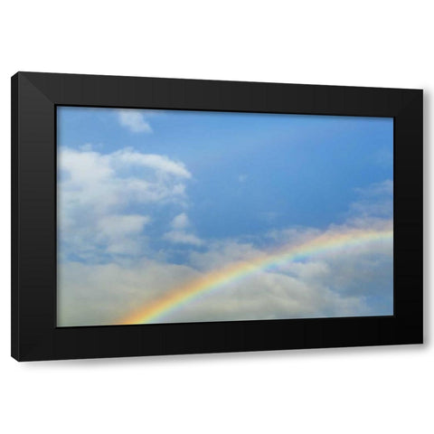 Washington, Seabeck Rainbow in light rainfall Black Modern Wood Framed Art Print by Paulson, Don