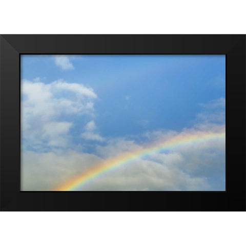 Washington, Seabeck Rainbow in light rainfall Black Modern Wood Framed Art Print by Paulson, Don
