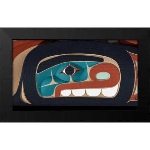 USA, Washington State, Jamestown Totem art PR Black Modern Wood Framed Art Print by Paulson, Don