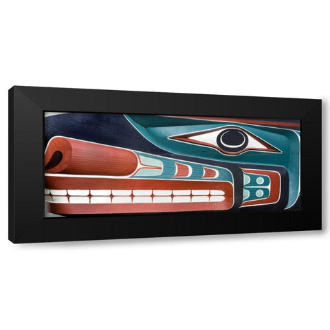 Washington, Jamestown Composite of totem art Black Modern Wood Framed Art Print by Paulson, Don