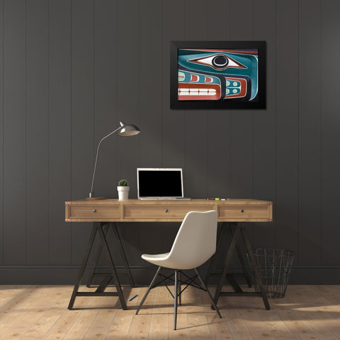 USA, Washington State, Jamestown Totem art PR Black Modern Wood Framed Art Print by Paulson, Don