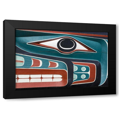 USA, Washington State, Jamestown Totem art PR Black Modern Wood Framed Art Print with Double Matting by Paulson, Don