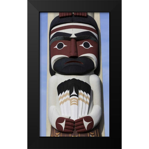 USA, Washington State, Jamestown Totem art PR Black Modern Wood Framed Art Print by Paulson, Don