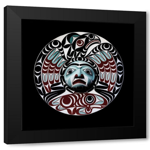 USA, Washington State, Jamestown Totem art PR Black Modern Wood Framed Art Print with Double Matting by Paulson, Don