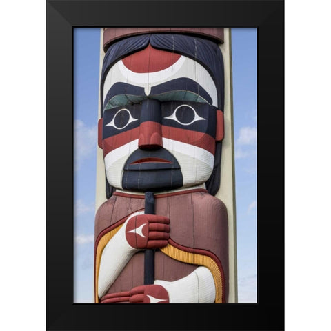 USA, Washington State, Jamestown Totem art PR Black Modern Wood Framed Art Print by Paulson, Don