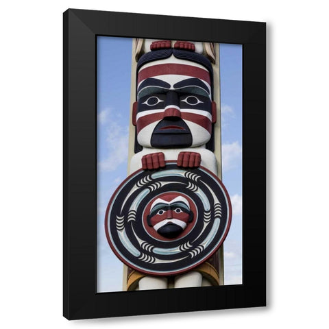 USA, Washington State, Jamestown Totem art PR Black Modern Wood Framed Art Print with Double Matting by Paulson, Don