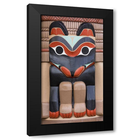 USA, Washington State, Jamestown Totem art PR Black Modern Wood Framed Art Print by Paulson, Don