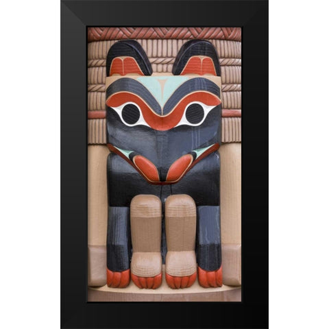 USA, Washington State, Jamestown Totem art PR Black Modern Wood Framed Art Print by Paulson, Don
