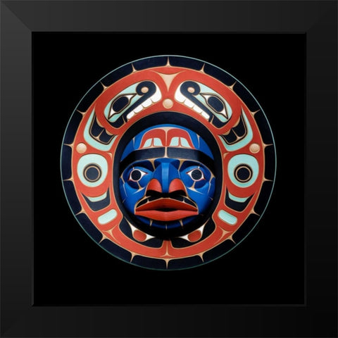 USA, Washington State, Jamestown Totem art PR Black Modern Wood Framed Art Print by Paulson, Don