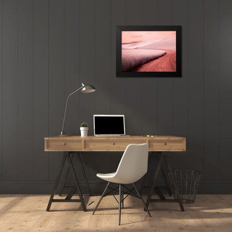 USA-Washington State-Palouse region-winding backcountry road through wheat fields Black Modern Wood Framed Art Print by Eggers, Terry