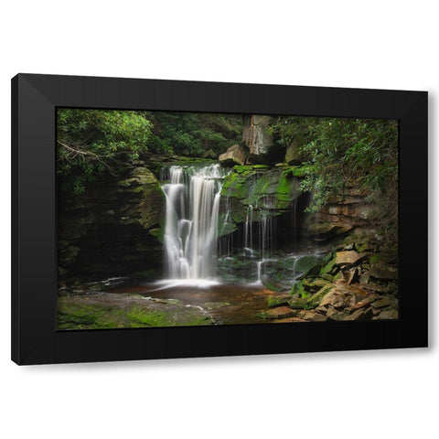 First or Upper Ekalaka Falls-Blackwater Falls State Park-West Virginia Black Modern Wood Framed Art Print by Majchrowicz, Alan