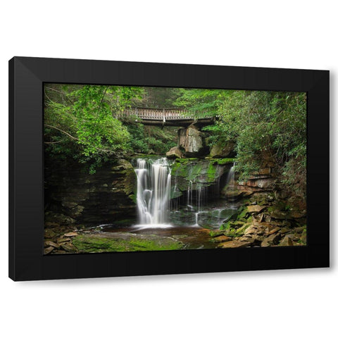 First or Upper Ekalaka Falls-Blackwater Falls State Park-West Virginia Black Modern Wood Framed Art Print with Double Matting by Majchrowicz, Alan
