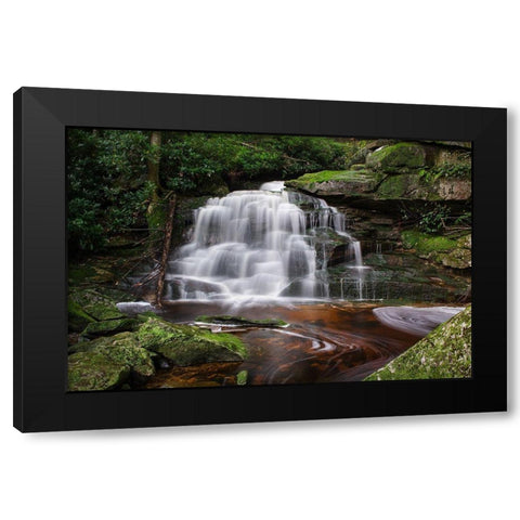 Second Ekalaka Falls-Blackwater Falls State Park-West Virginia Black Modern Wood Framed Art Print with Double Matting by Majchrowicz, Alan