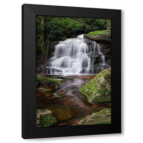 Second Ekalaka Falls-Blackwater Falls State Park-West Virginia Black Modern Wood Framed Art Print with Double Matting by Majchrowicz, Alan